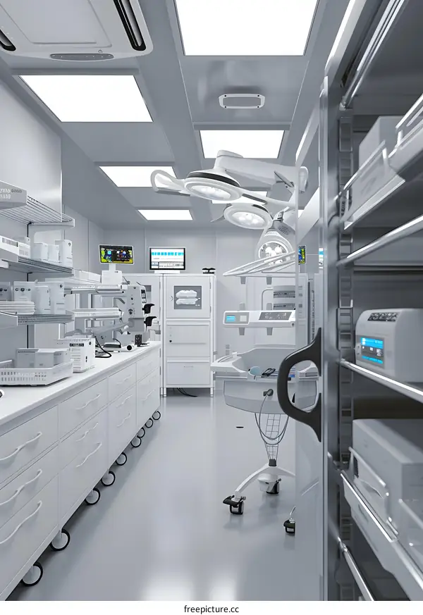 Medical Equipment in a Clean and Sterile Operating Room