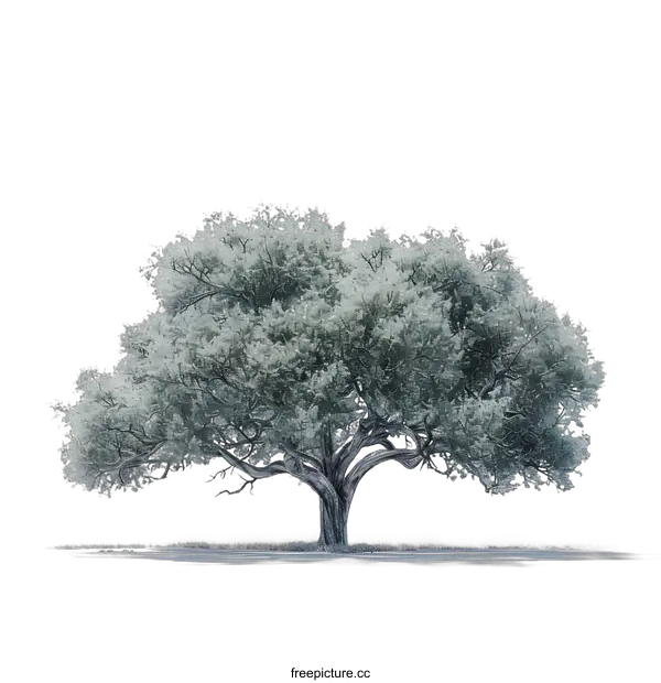 [Transparent Background PNG]Winter Tree on White Background