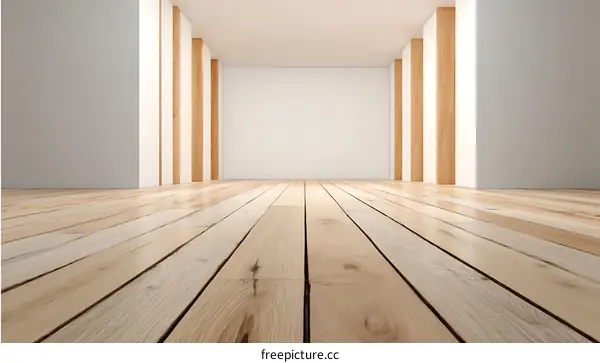 Modern Minimalist Wooden Floor Interior Design