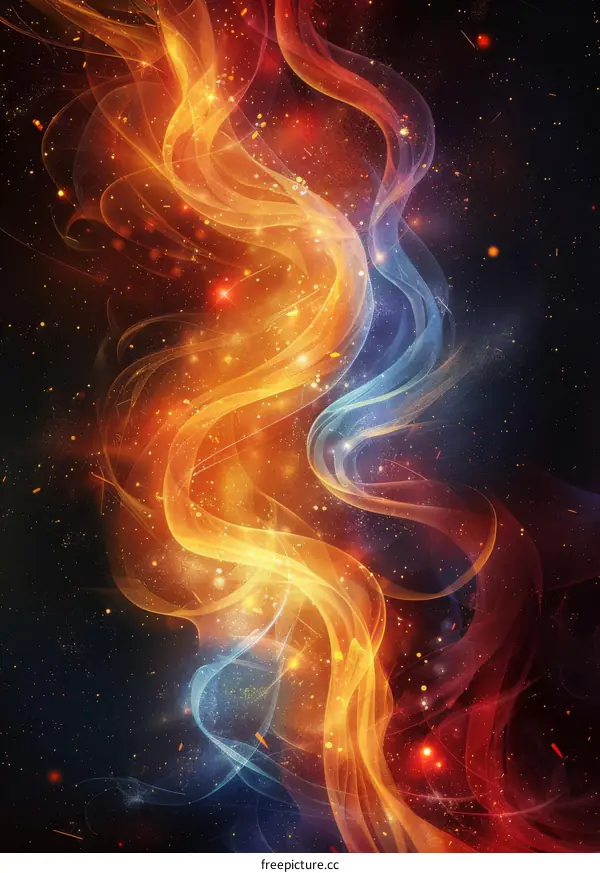 Cosmic Energy Flow Abstract Art