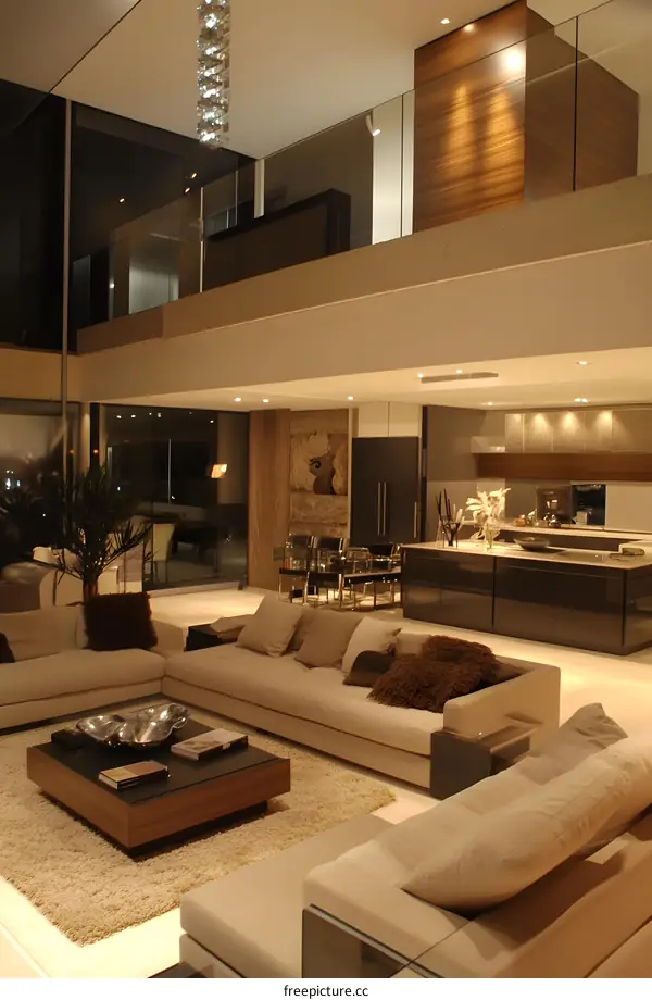 Modern Interior Design Living Room With Sofa And Coffee Table