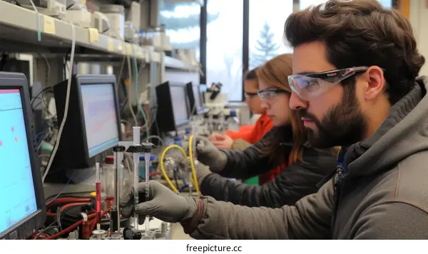 Scientists working in a lab