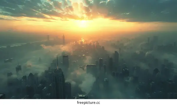 Cityscape in the Clouds: A Bird's Eye View