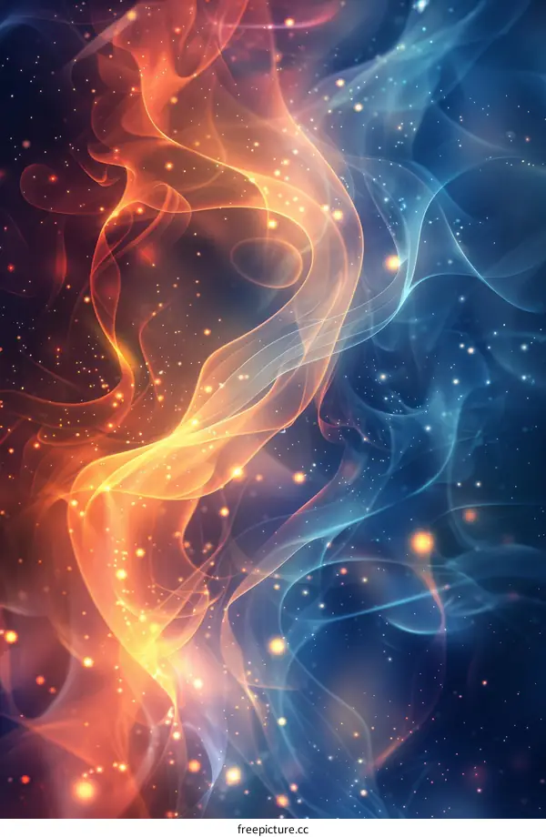 Abstract Colorful Cosmic Nebula