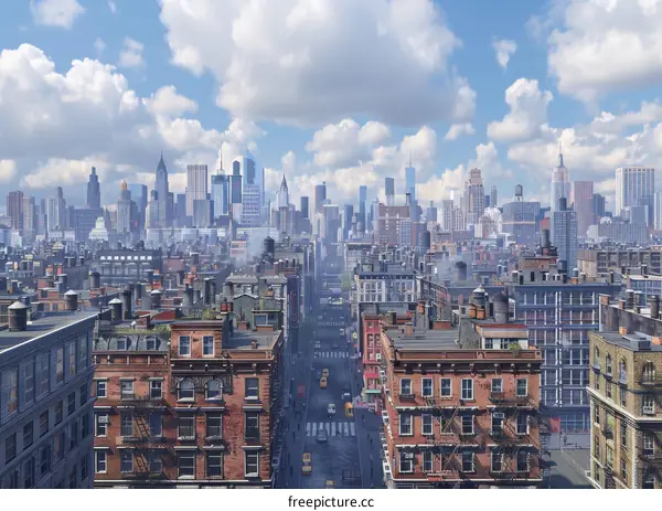 New York City Skyline Urban Landscape