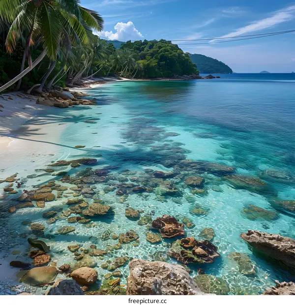 Beautiful beach with crystal clear water