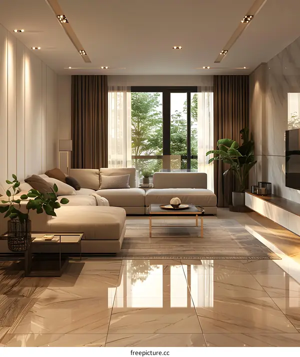 Modern minimalist living room