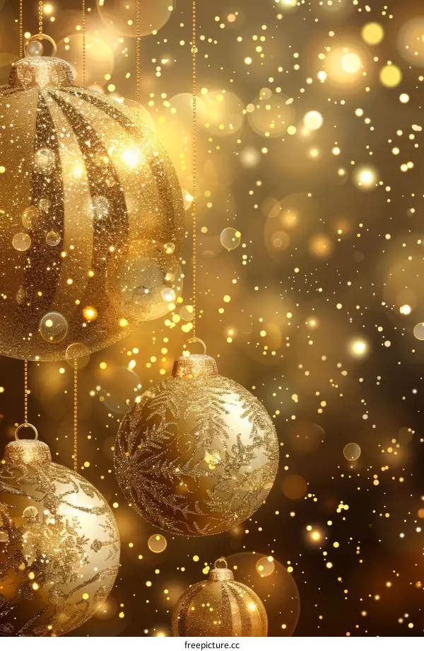 Mesmerizing Golden Christmas Ornaments
