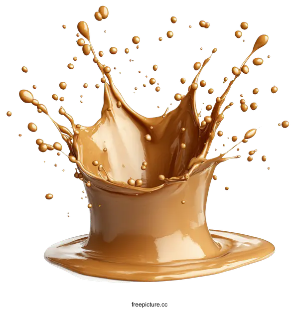 [Transparent Background PNG]Delicious Chocolate Splash Art