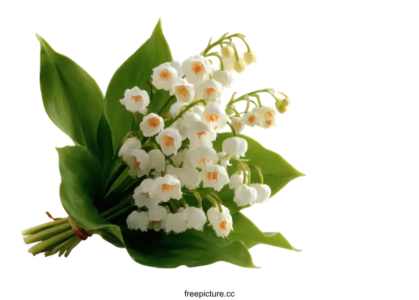[Transparent Background PNG]Beautiful Bouquet of Lily of the Valley Flowers