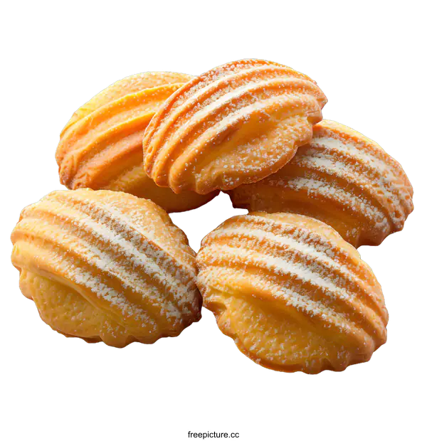 [Transparent Background PNG]Fresh baked cookies with sugar powder