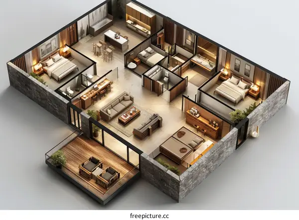 Modern Apartment Floor Plan Design
