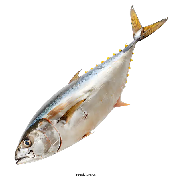 [Transparent Background PNG]Fresh whole tuna fish on white background