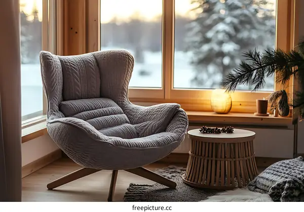 Cozy Winter Corner with a Stylish Chair