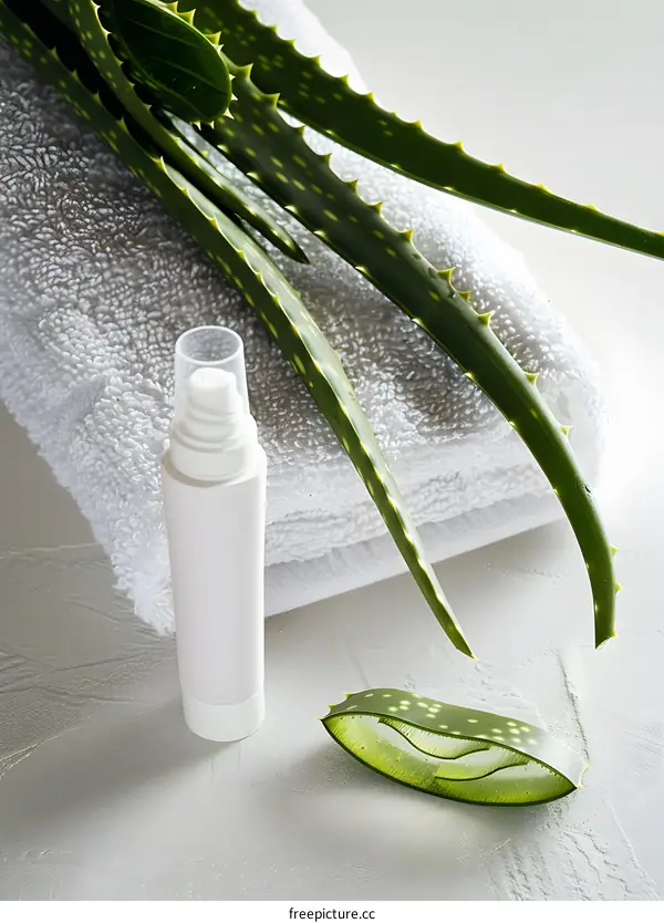 Aloe Vera Plant and Cream for Skincare