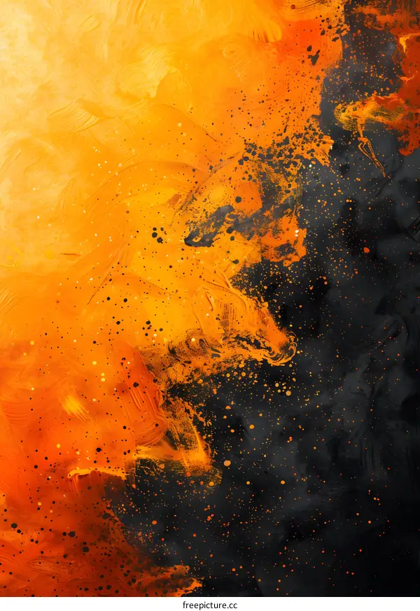 Abstract painting: Flame