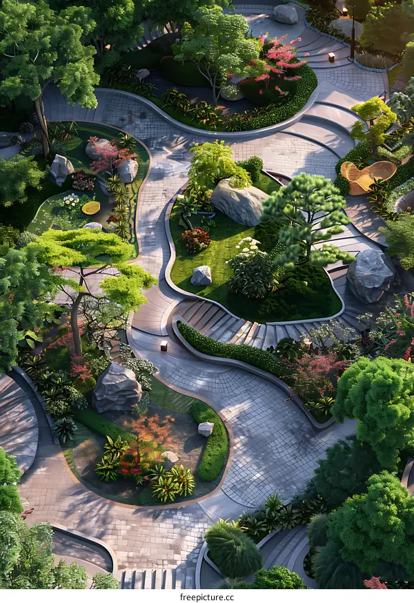 Rooftop garden design renderings
