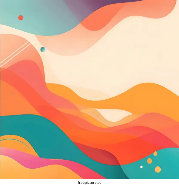 Abstract Colorful Waves Background