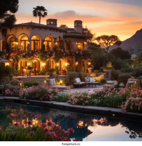 Luxury Mansion with Pool and Garden