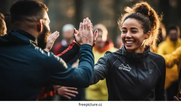 trail running in the woods with friends