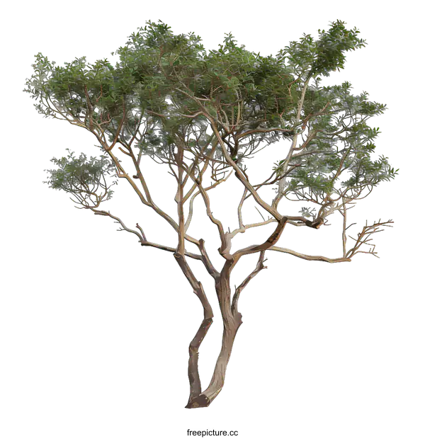 [Transparent Background PNG]Green Tree Isolated on White Background