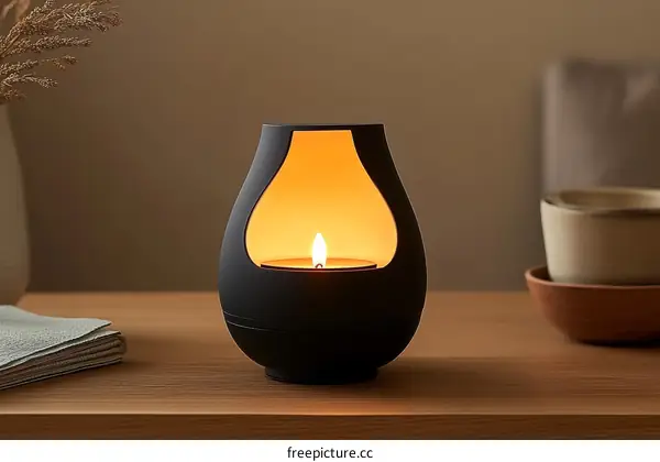 Modern Black Tealight Candle Holder Design