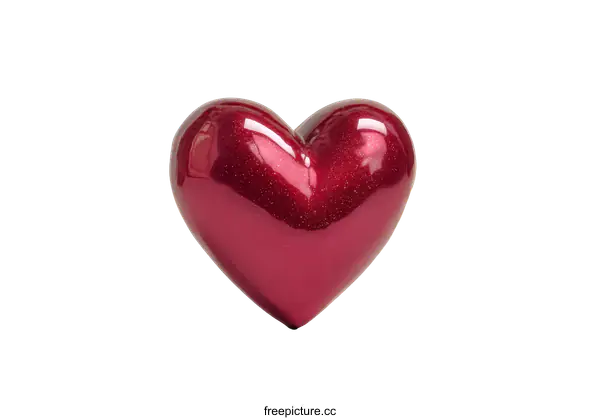 [Transparent Background PNG]Shiny Red Heart Ornament