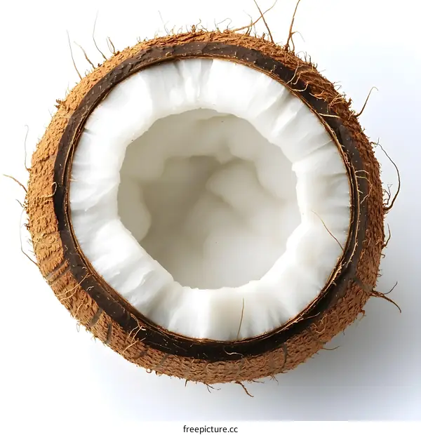 Coconut Halved with White Inside