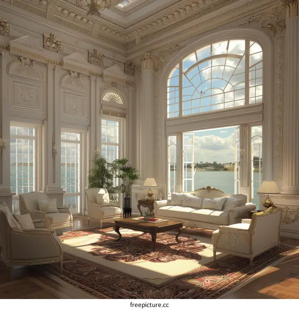 Luxury Living Room with Stunning Views