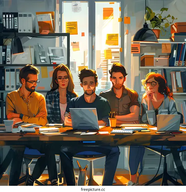 group of people in a meeting discussing ideas