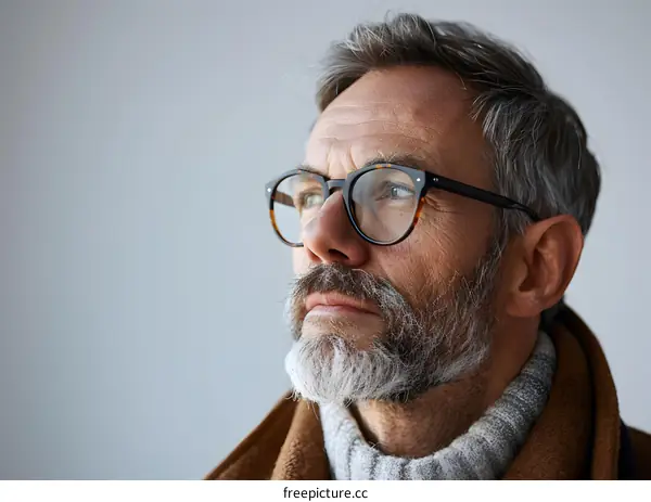 portrait of a man with glasses and a beard
