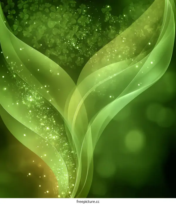 Abstract Green Clover Leaf Background Design