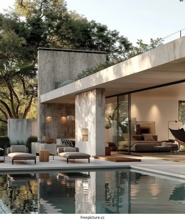 Modern Minimalist House with Pool