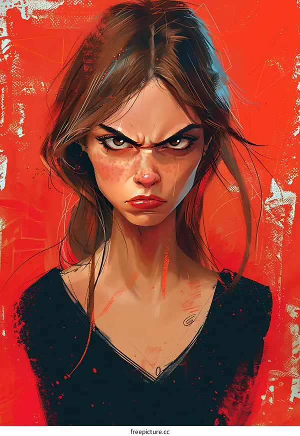 Portrait of an Angry Young Woman