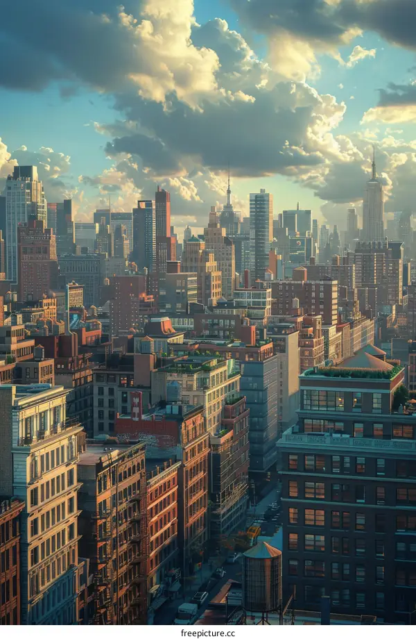 Cityscape Aerial View of New York City