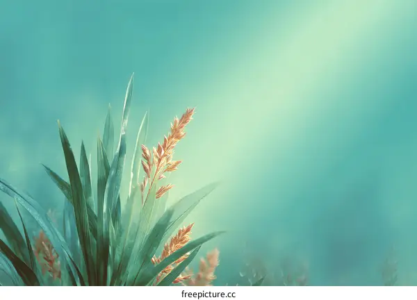 Delicate Floral Still Life in Soft Teal Tones