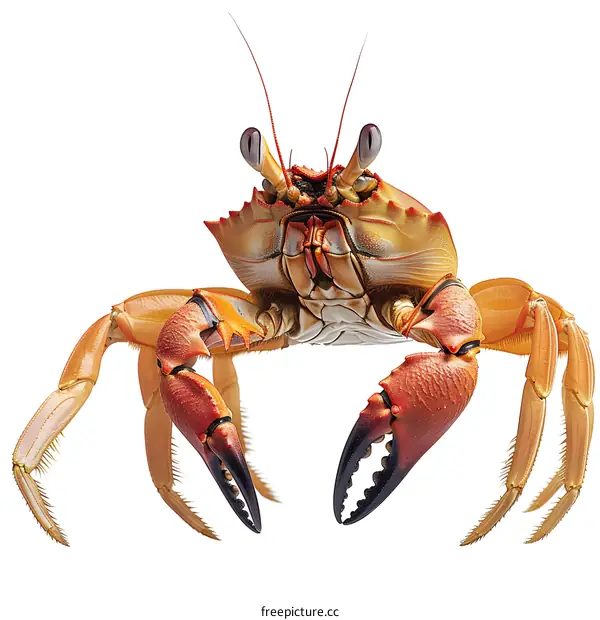 Colorful Crab on White Background