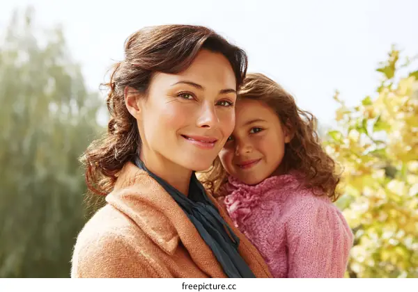 Mother and Daughter Portrait Outdoor