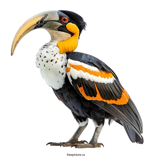 [Transparent Background PNG]Wreathed Hornbill Portrait