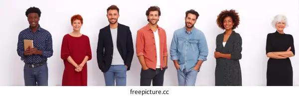 Diverse Group of People Standing Together