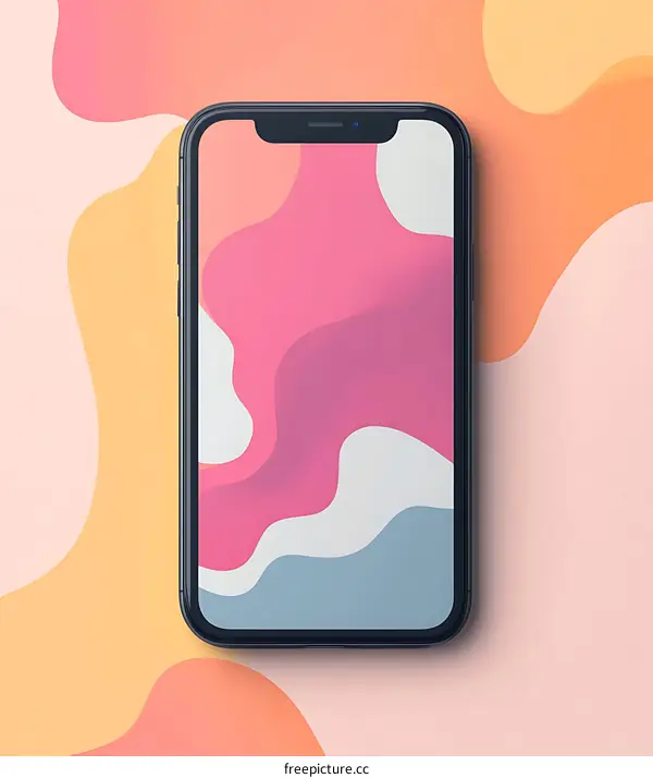 Abstract Phone Background With Liquid Shapes
