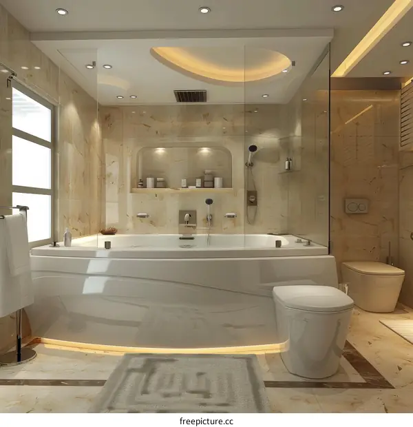 Modern Bathroom Interior Design With Jacuzzi
