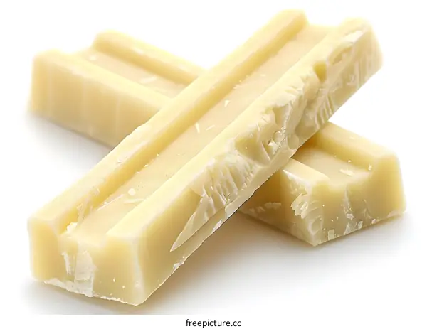 Two white chocolate bars