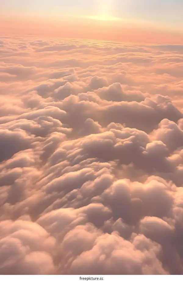 Pink Cloudscape Aerial View