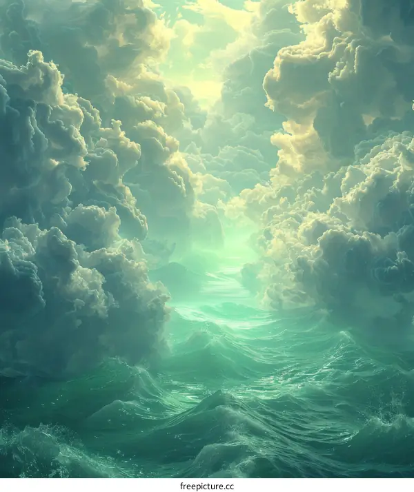 Vast Blue Sea and Sky