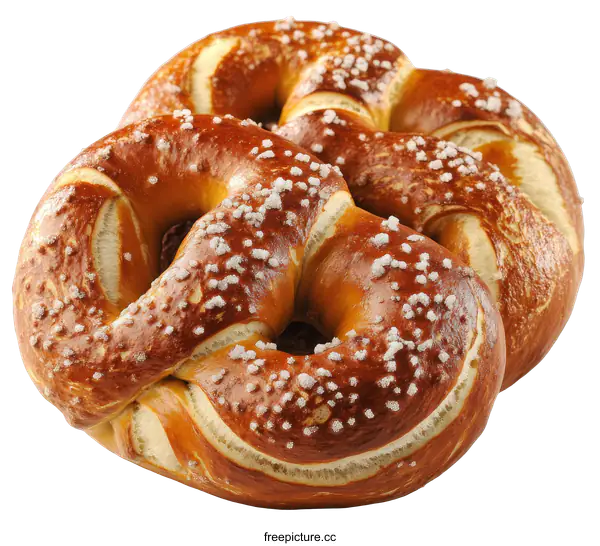 [Transparent Background PNG]Two Traditional German Pretzels