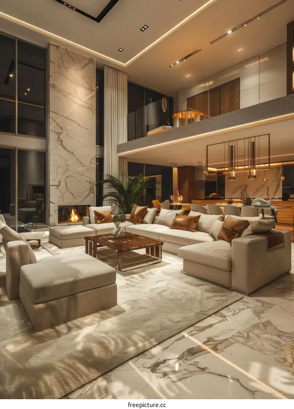Luxury Modern Mansion Living Room Design