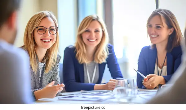 Business Meeting Discussion Women