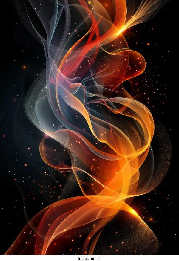 Abstract Artistic Colorful Flowing Lines