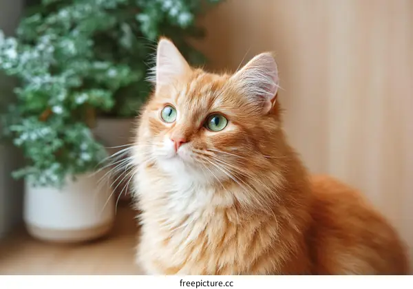 Close-up of a Beautiful Orange Cat
